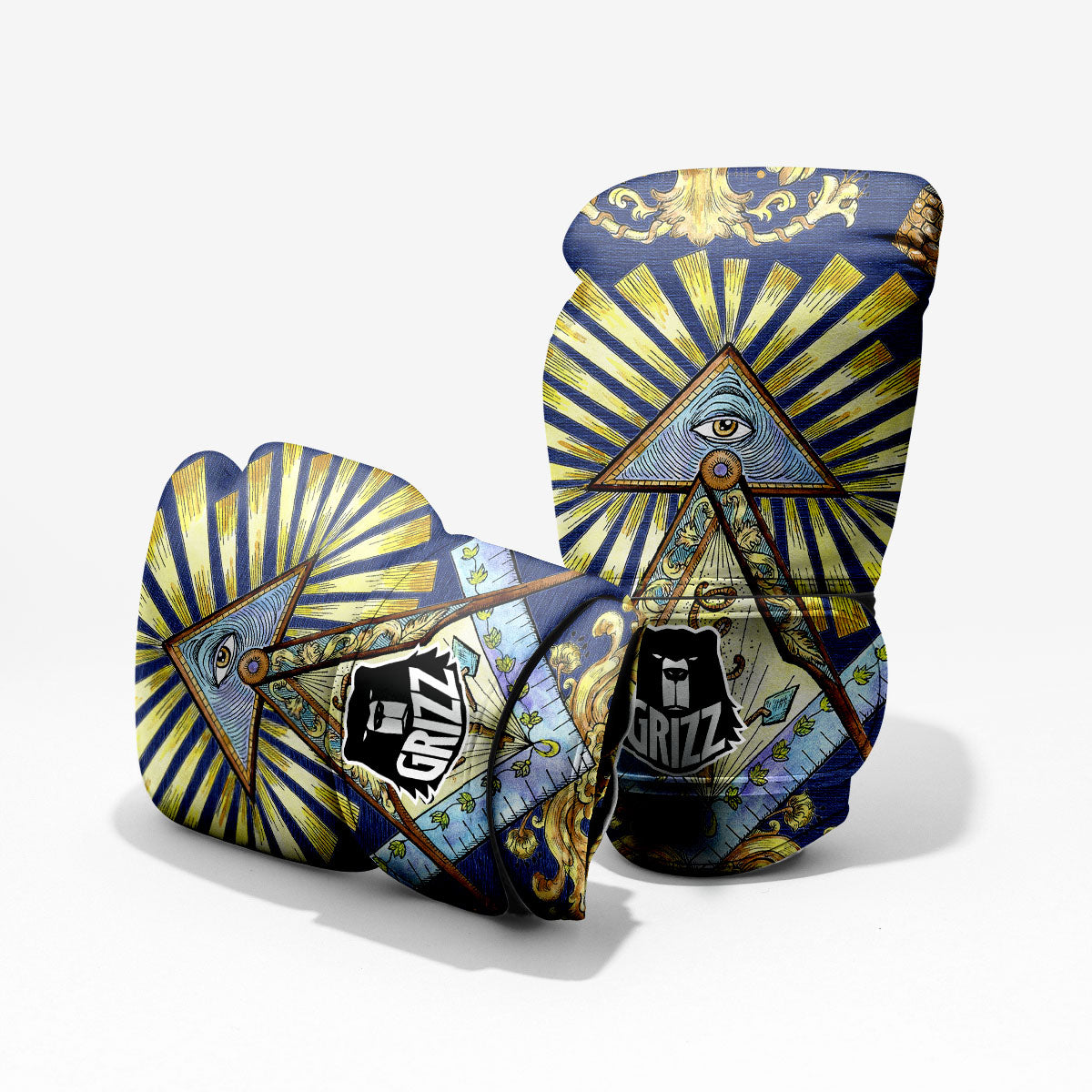 Freemasonry Masonic Vintage Print Pro Boxing Glove