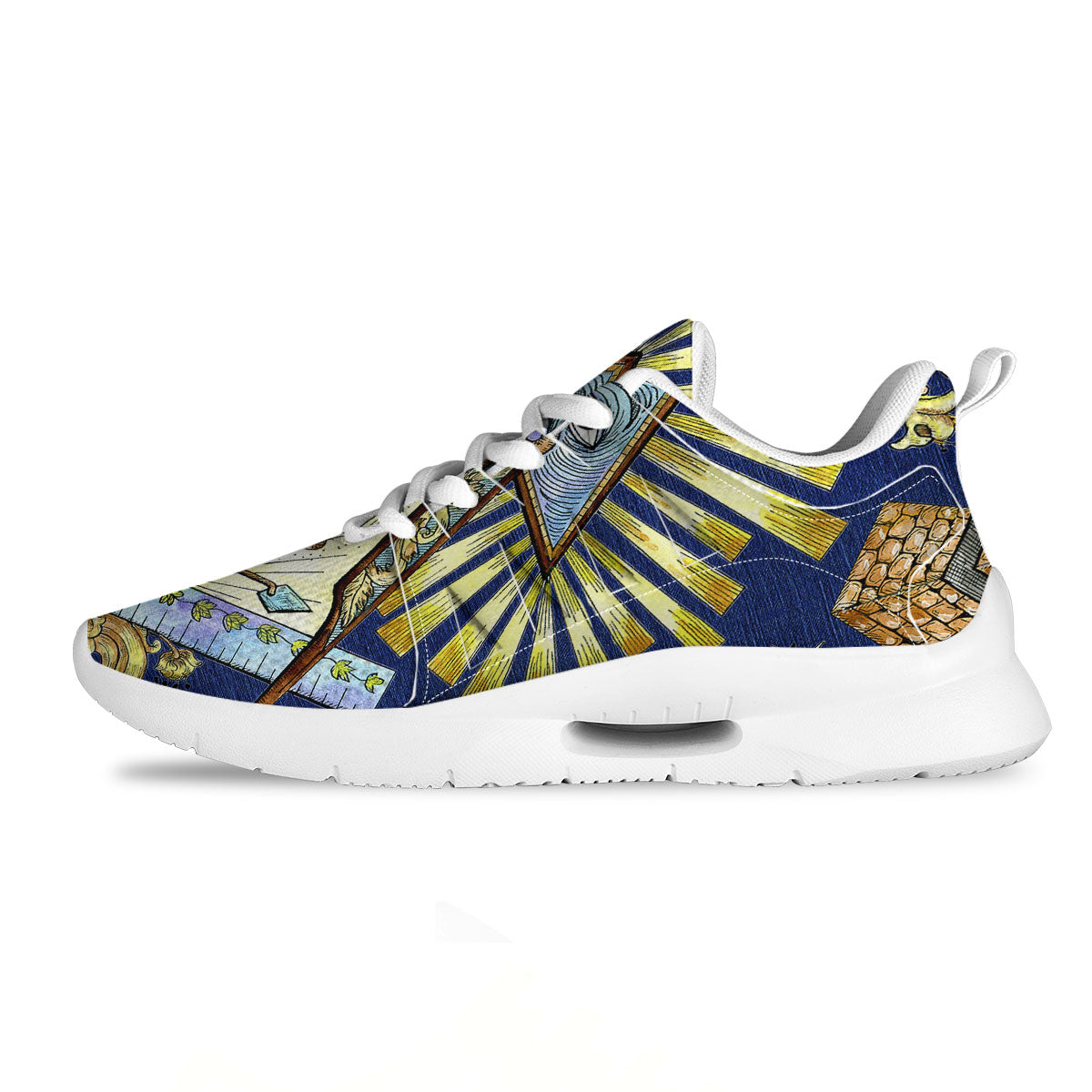 Freemasonry Masonic Vintage Print Tennis Shoes-grizzshop