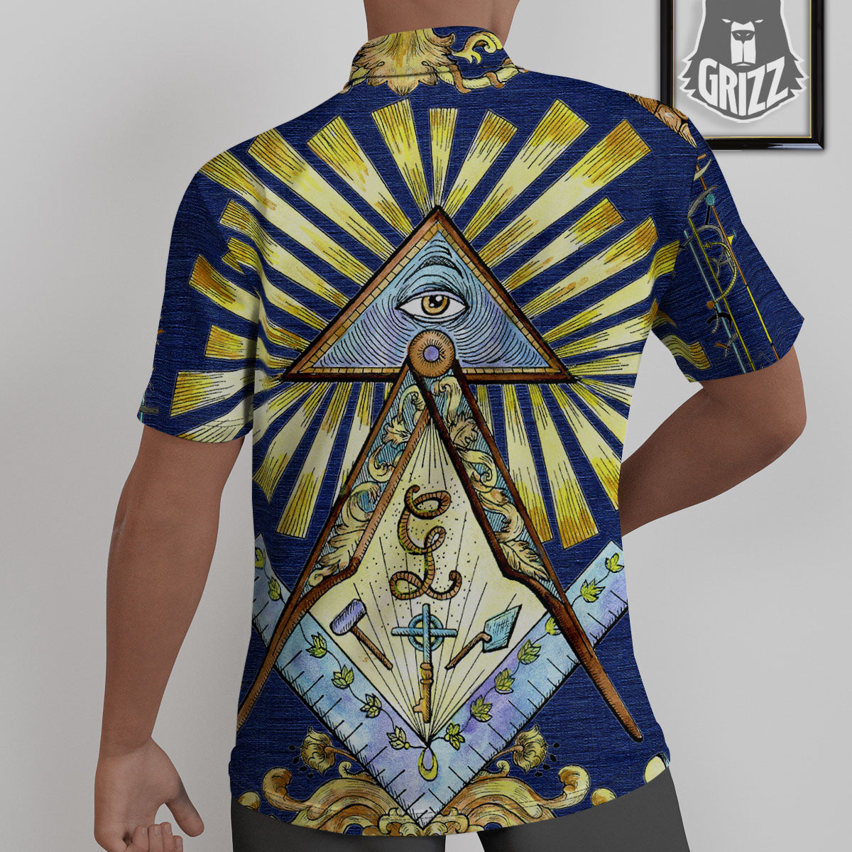 Freemasonry Masonic Vintage Print Untucked Shirts-grizzshop