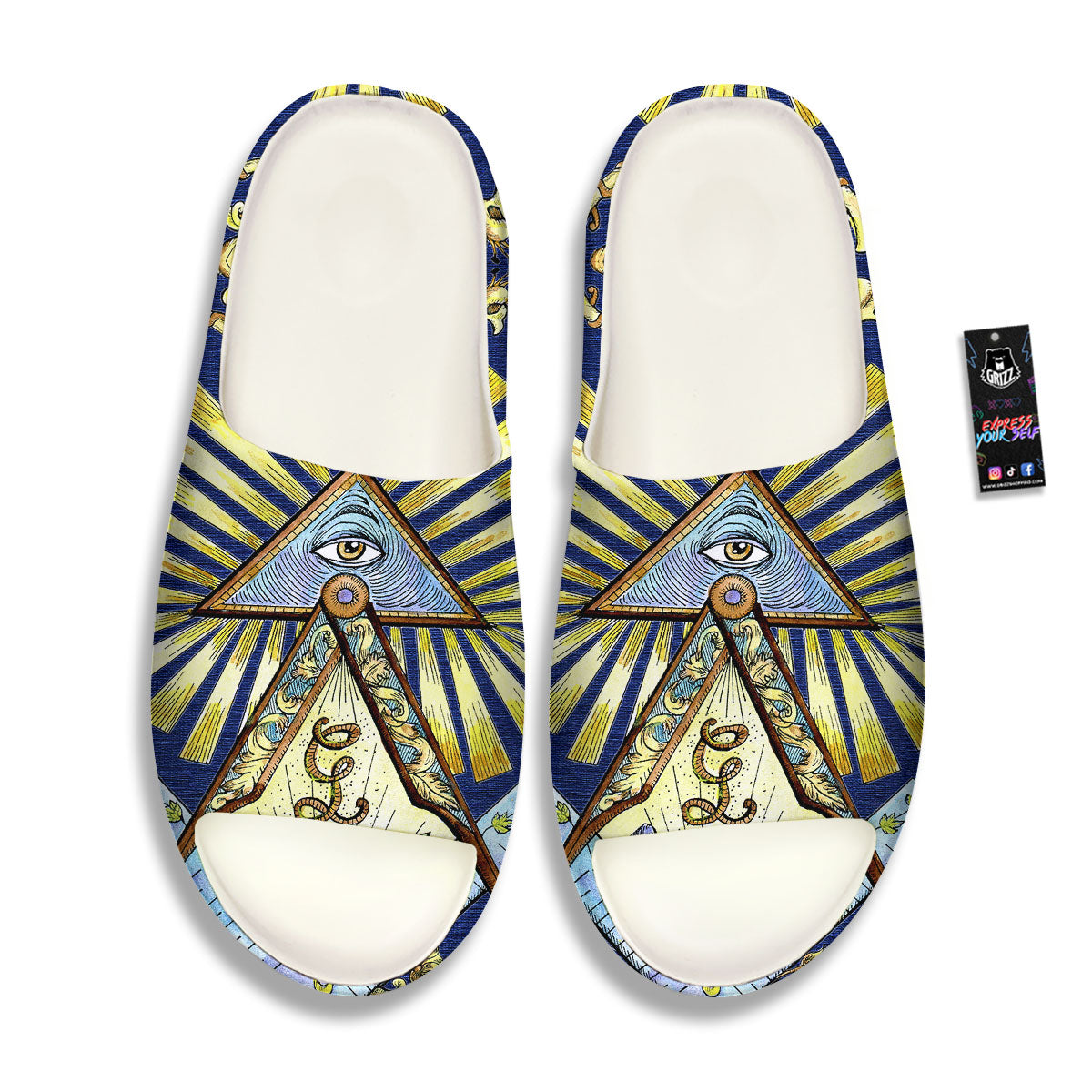 Freemasonry Masonic Vintage Print Sandals-grizzshop
