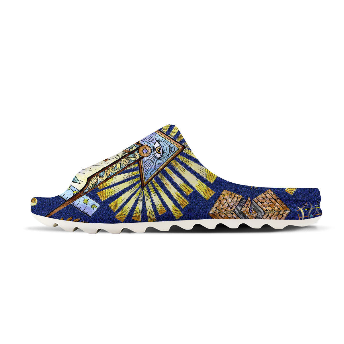 Freemasonry Masonic Vintage Print Sandals-grizzshop