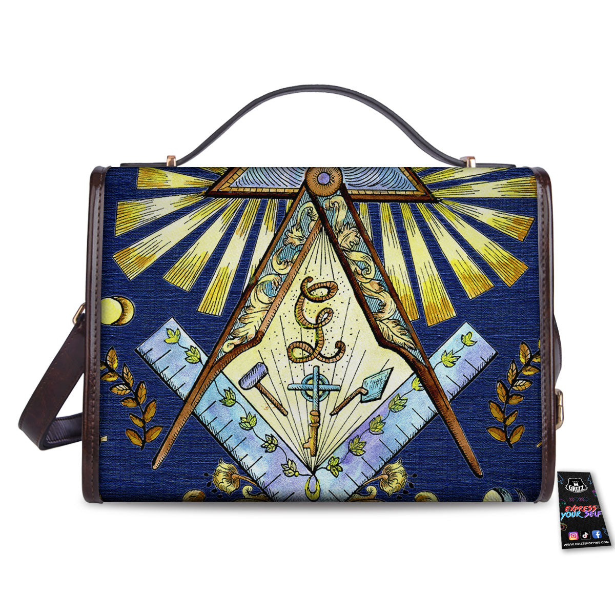 Freemasonry Masonic Vintage Print Women's Satchel Bag