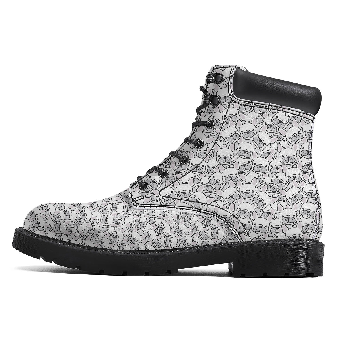 French Bulldog Cartoon Print Pattern Boots-grizzshop