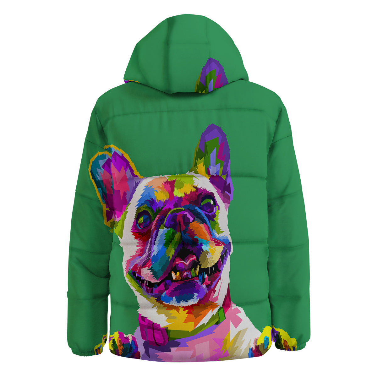 French Bulldog Coloful Print Down Jacket-grizzshop