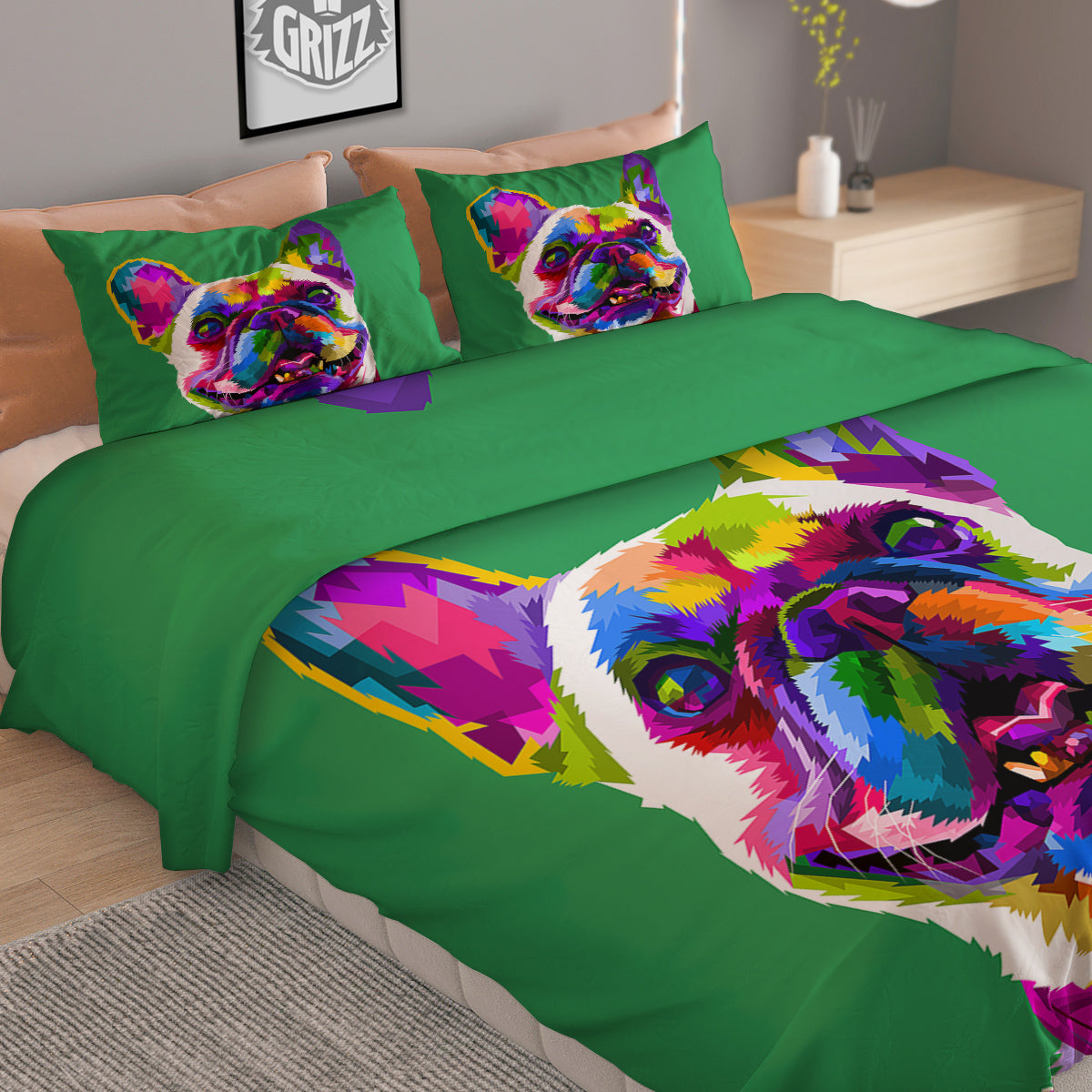 French Fries Doodle Print Pattern Duvet Cover Bedding Set