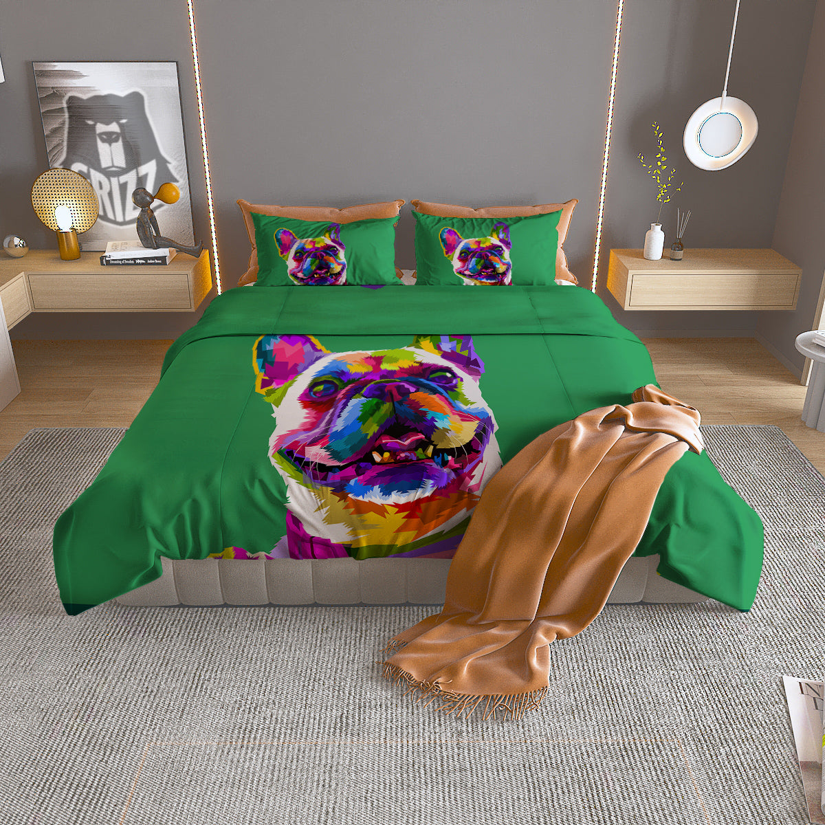 French Fries Doodle Print Pattern Duvet Cover Bedding Set