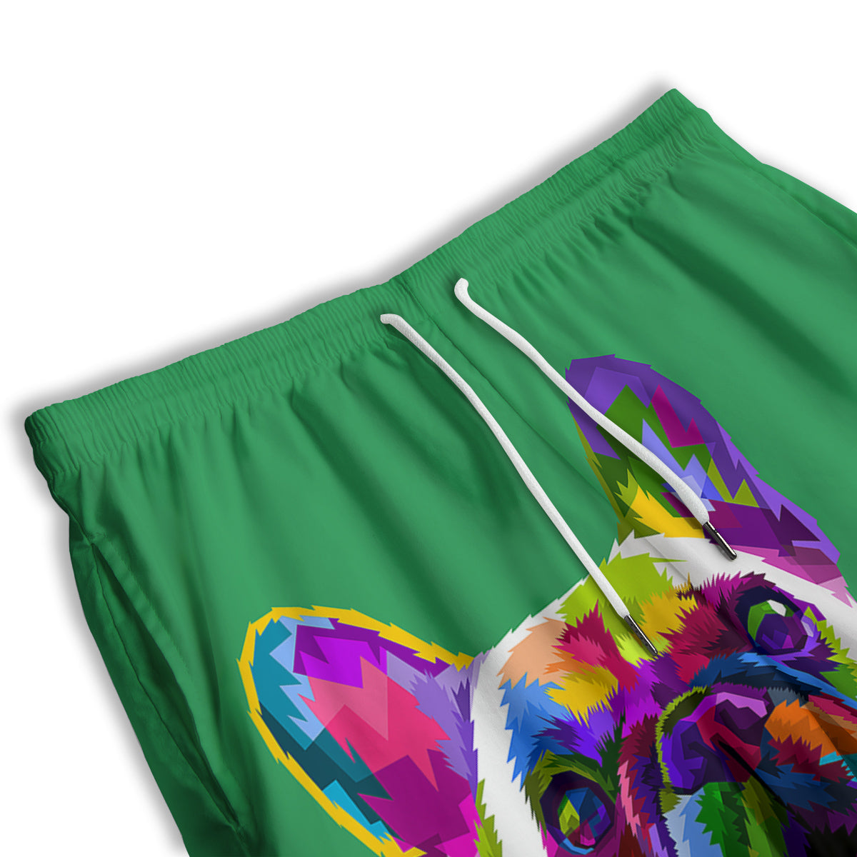 French Bulldog Coloful Print Men's Athletic Shorts