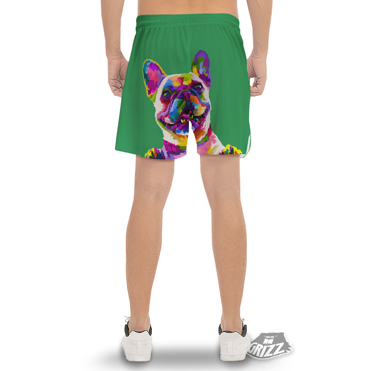 French Bulldog Coloful Print Men's Gym Shorts-grizzshop