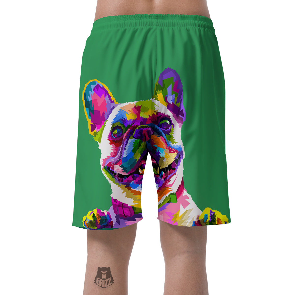 French Bulldog Coloful Print Men's Shorts-grizzshop