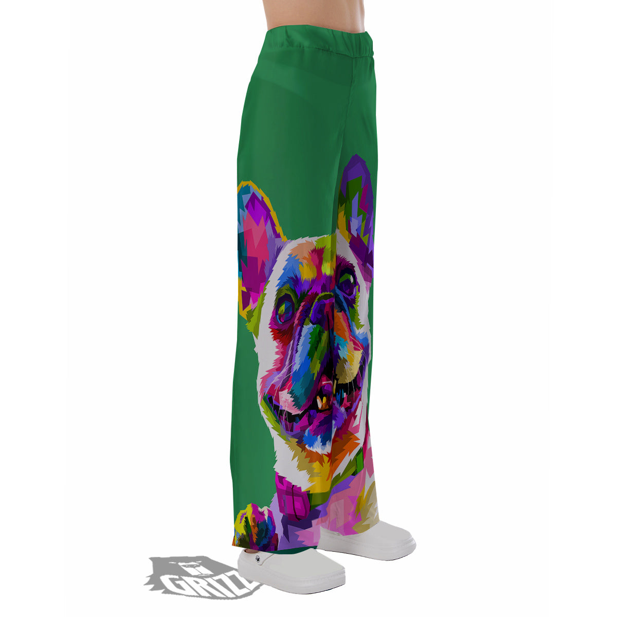 French Bulldog Coloful Print Pajama Pants-grizzshop