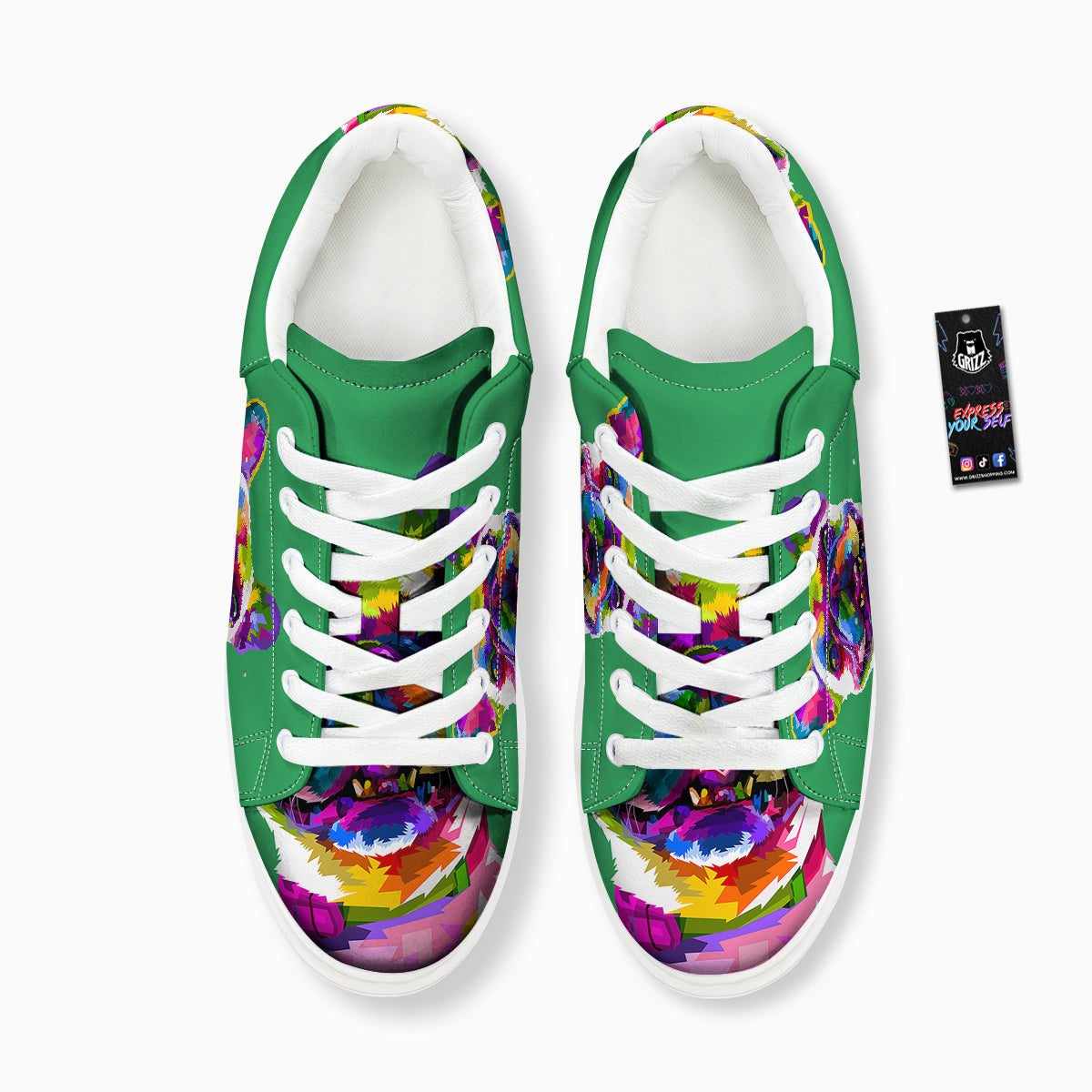 French Bulldog Coloful Print Platform Shoes-grizzshop
