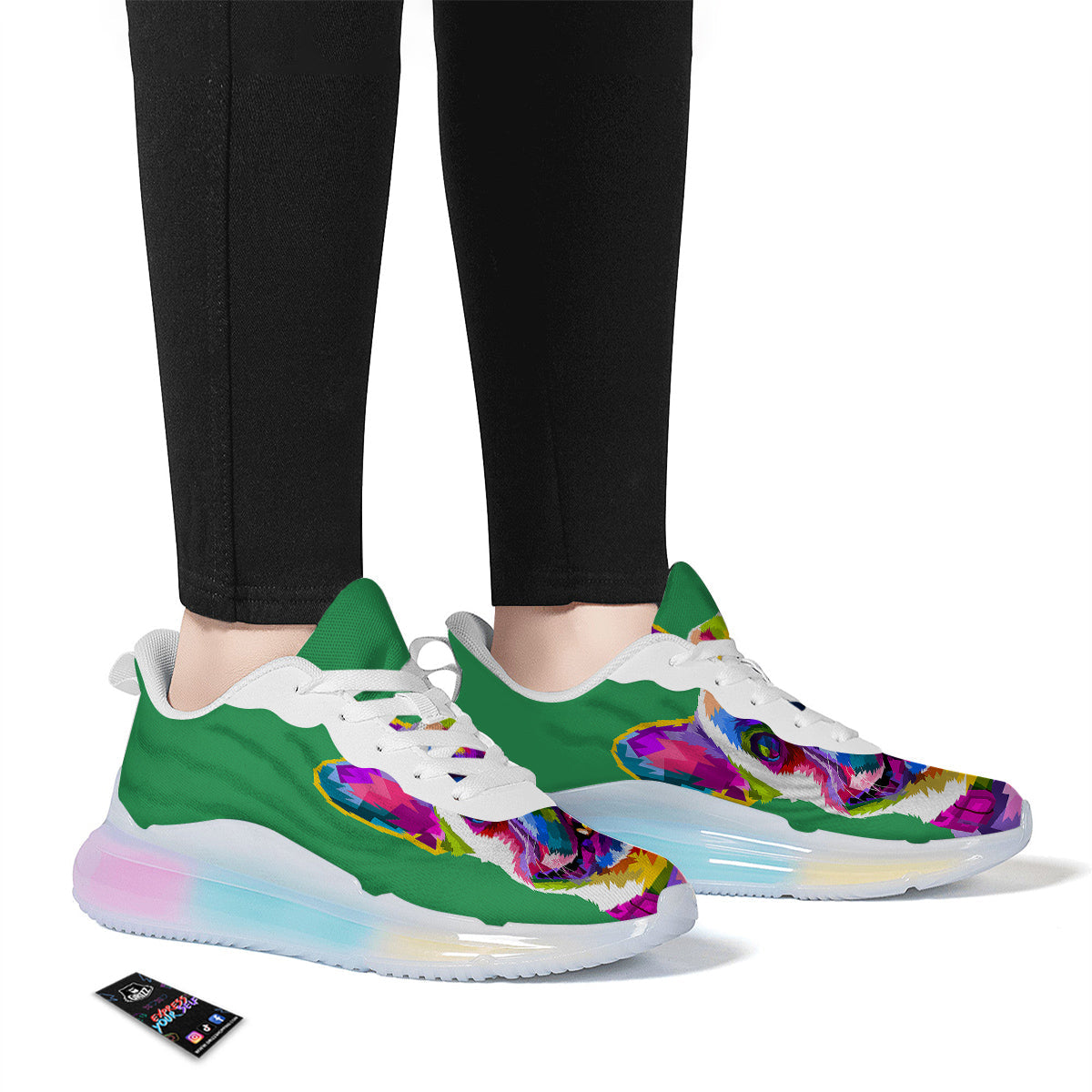 French Bulldog Coloful Print Running Sneakers-grizzshop