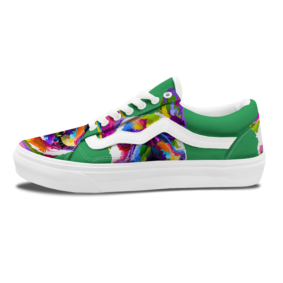 French Bulldog Coloful Print Skate Shoes-grizzshop