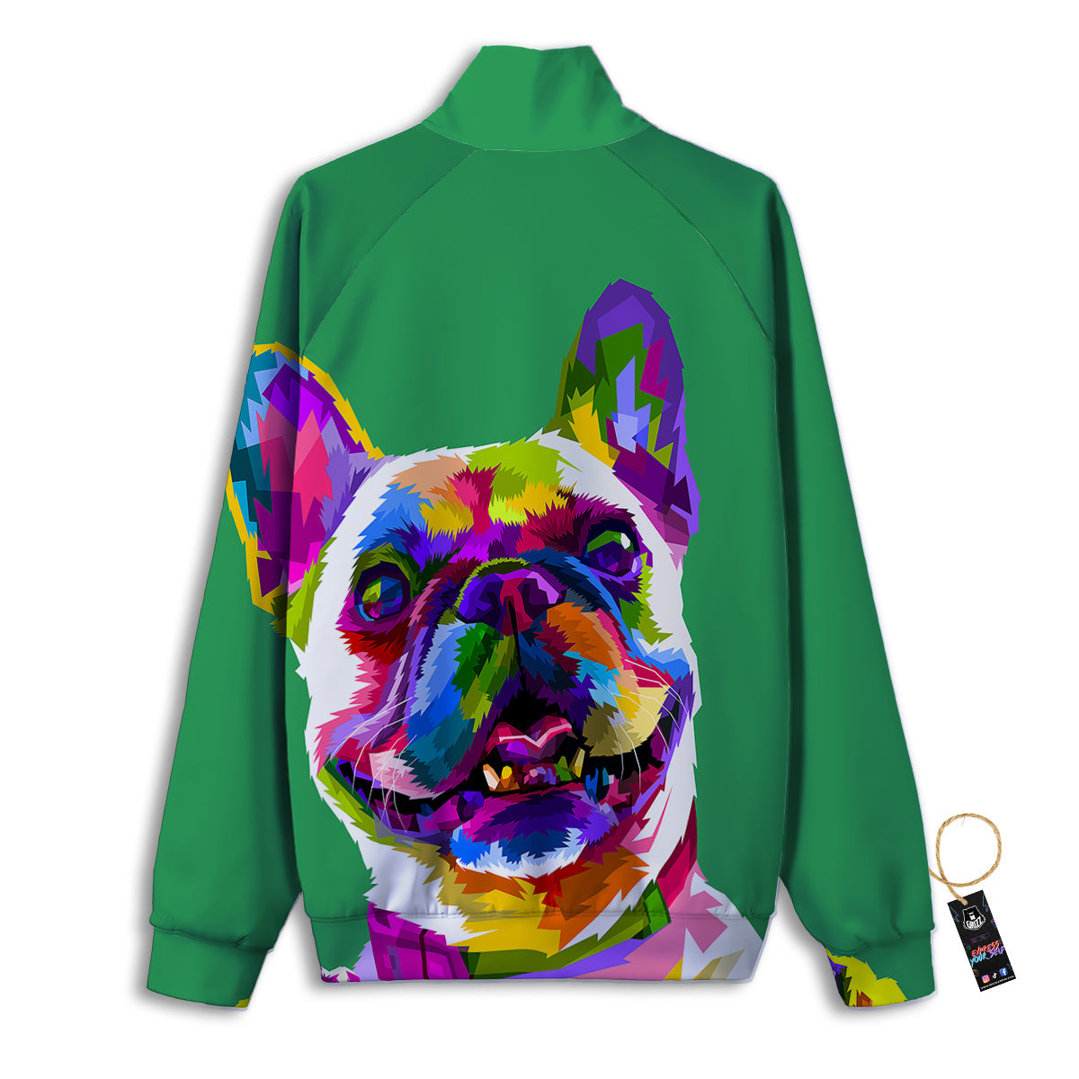 French Bulldog Coloful Print Track Jacket-grizzshop