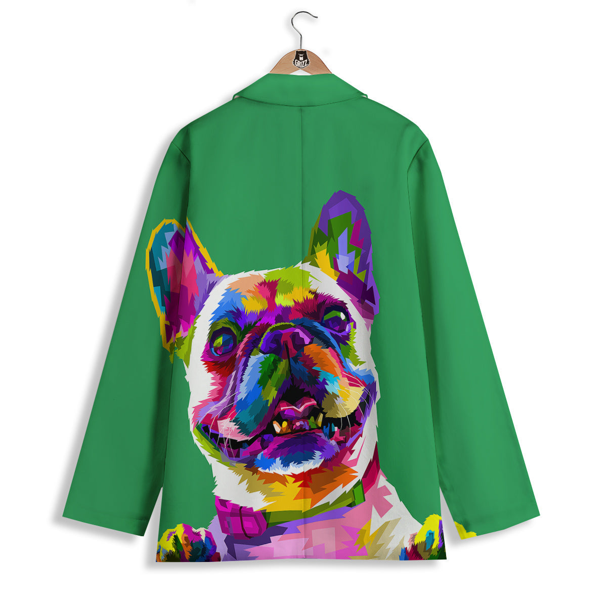 French Bulldog Coloful Print Women's Blazer-grizzshop