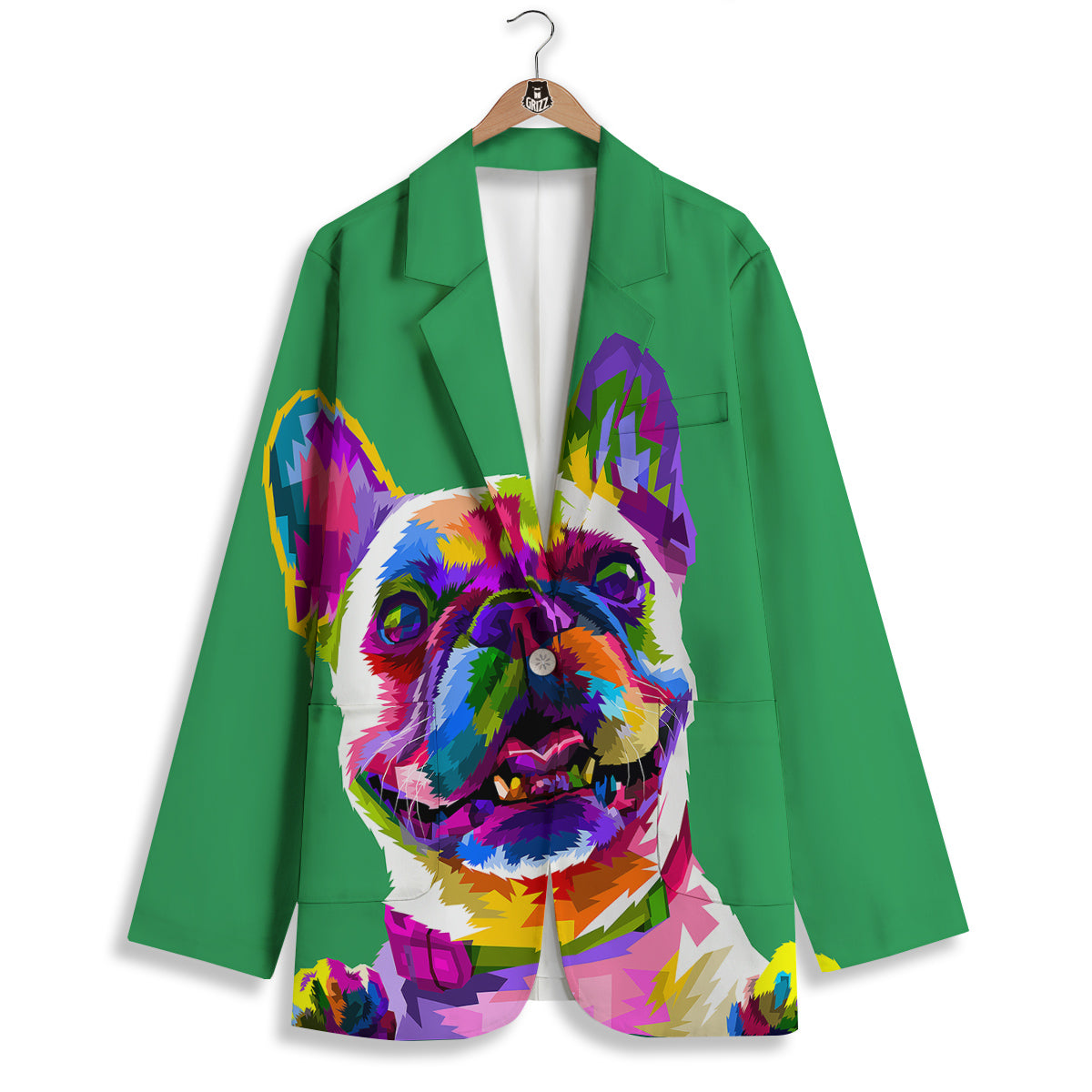 French Bulldog Coloful Print Women's Blazer-grizzshop