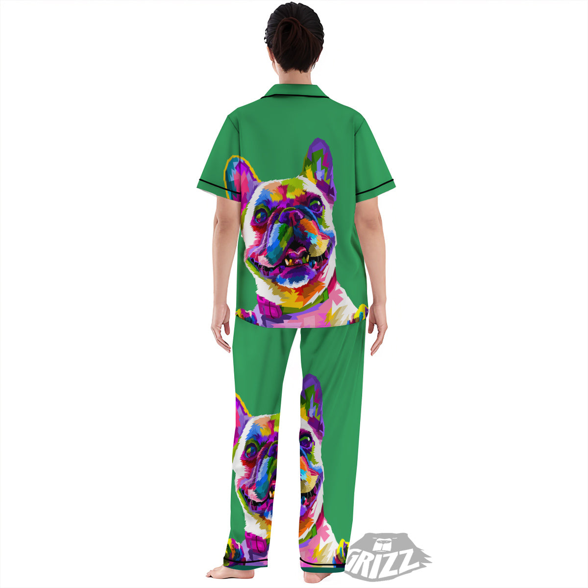 French Bulldog Coloful Print Women's Pajamas Set-grizzshop