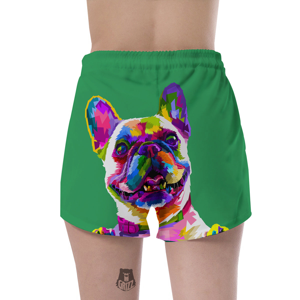 French Bulldog Coloful Print Women's Shorts-grizzshop