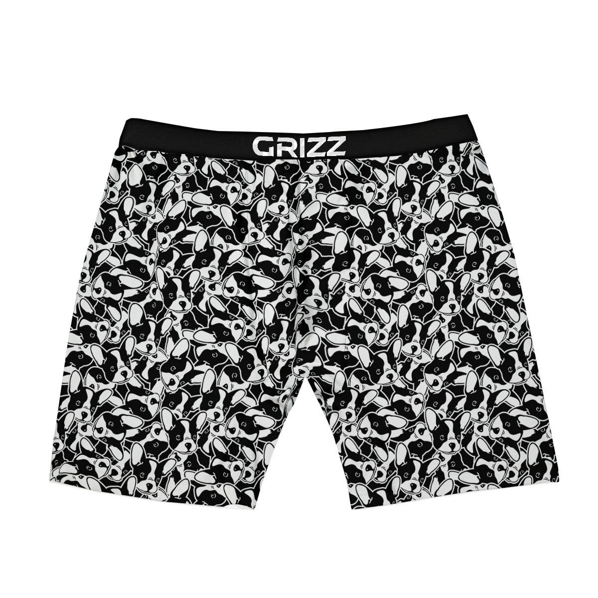 French Bulldog Faces Print Pattern Boxer Briefs-grizzshop