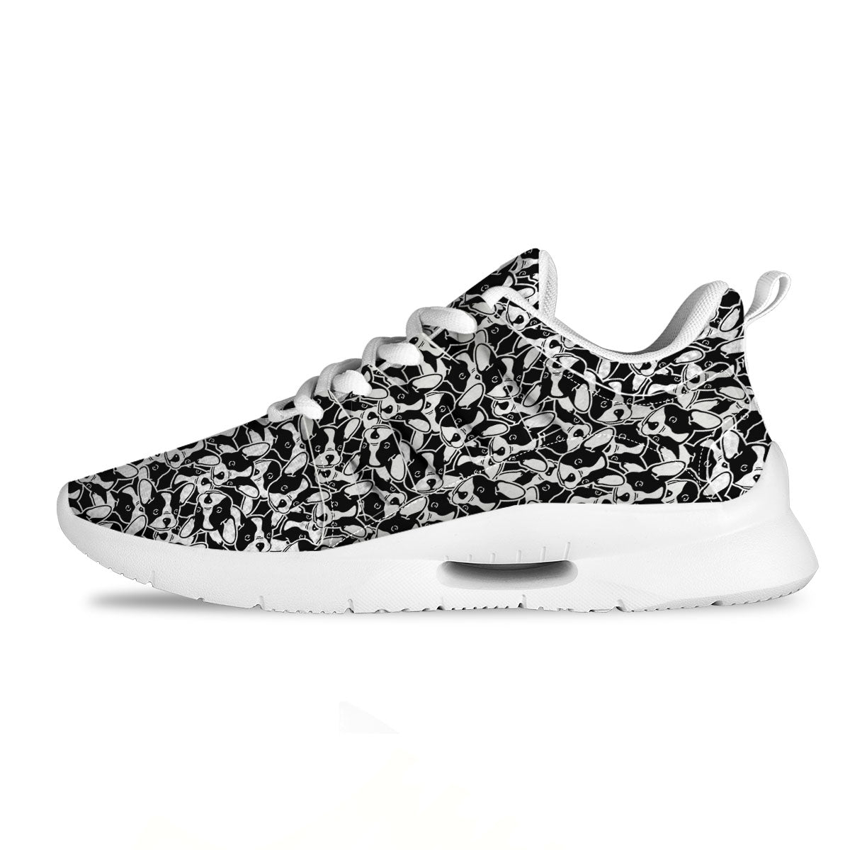 French Bulldog Faces Print Pattern Tennis Shoes-grizzshop