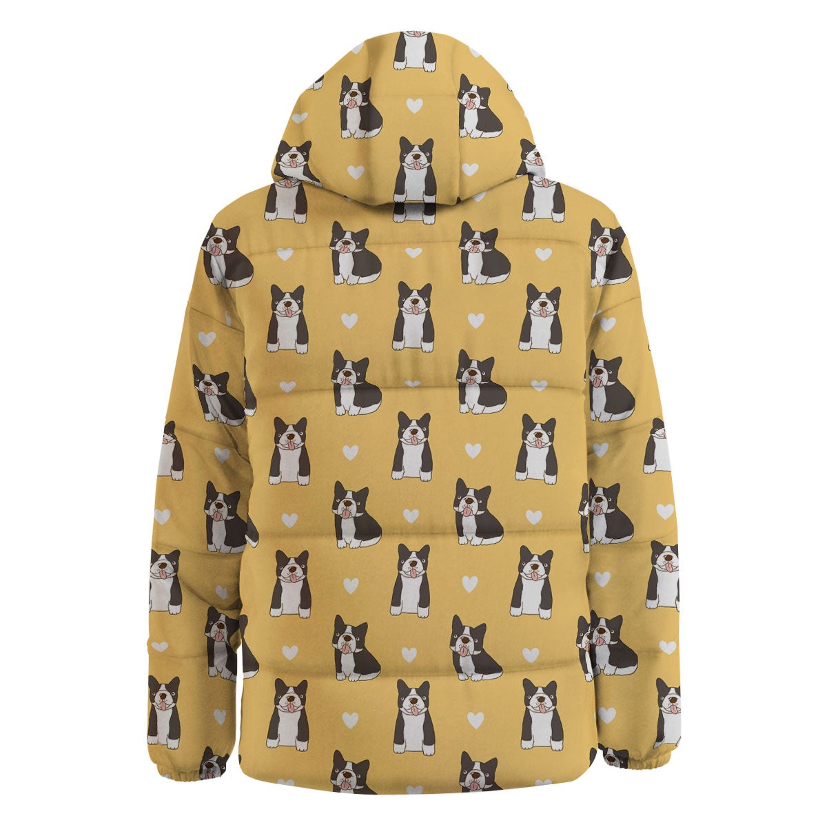 French Bulldog Lovely Print Pattern Down Jacket-grizzshop
