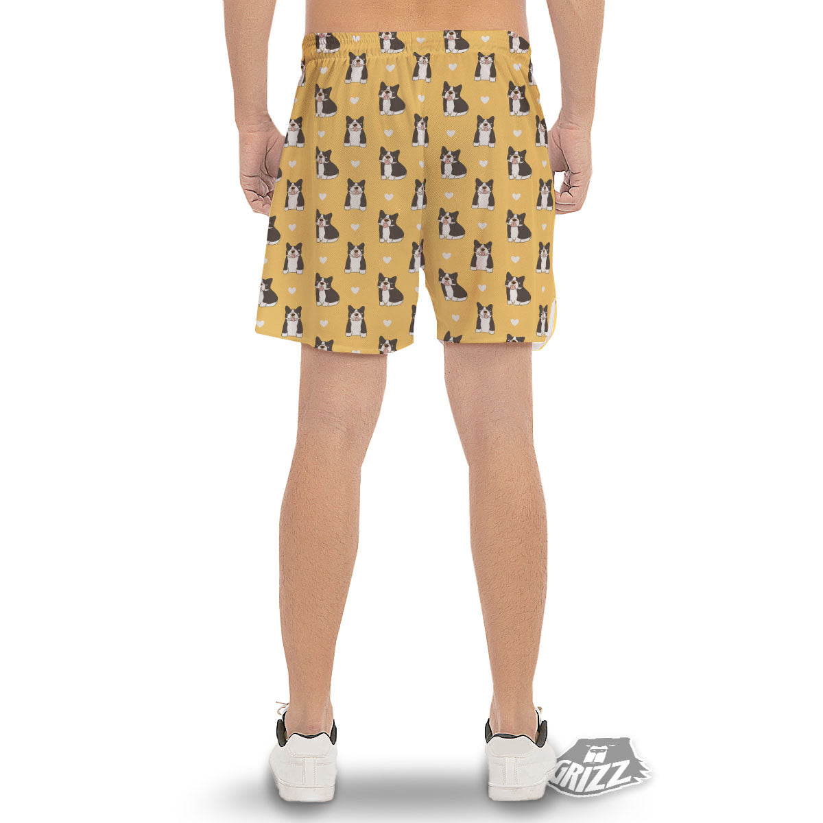 French Bulldog Lovely Print Pattern Men's Gym Shorts-grizzshop