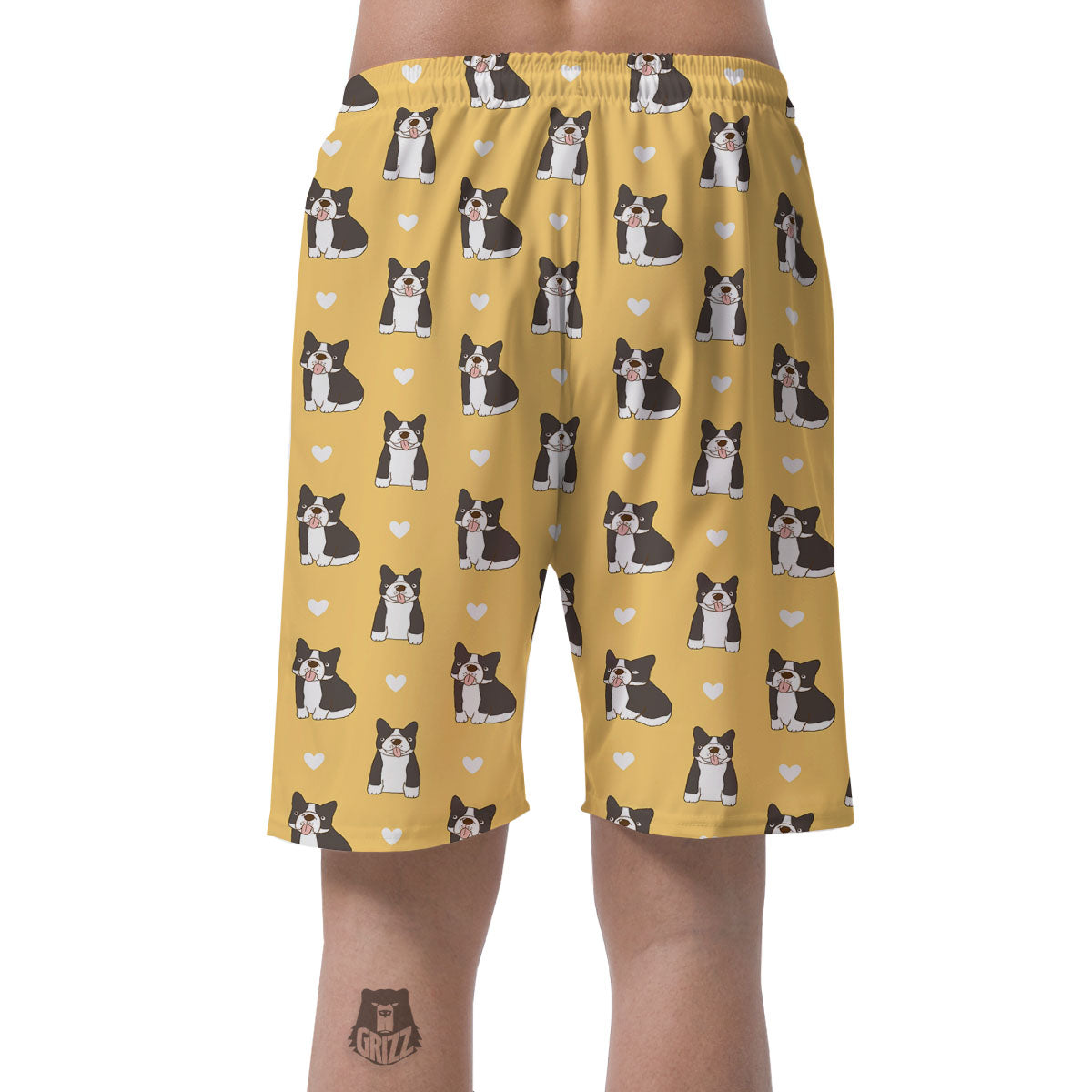 French Bulldog Lovely Print Pattern Men's Shorts-grizzshop