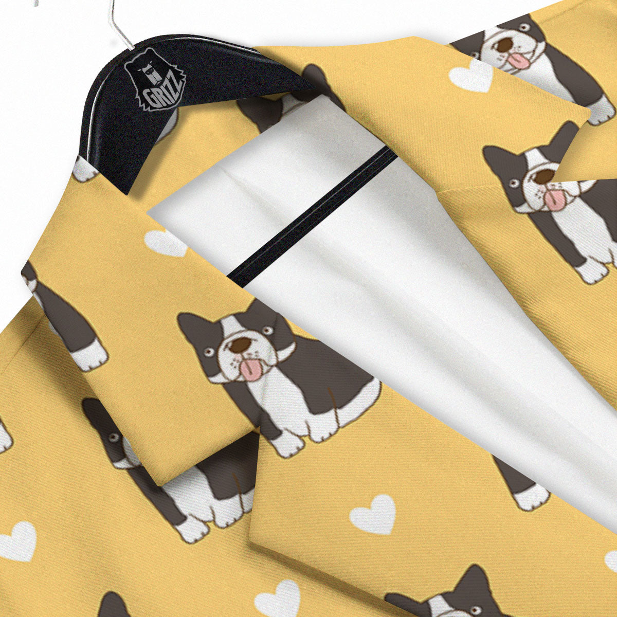 French Bulldog Lovely Print Pattern Men's Sport Coat-grizzshop