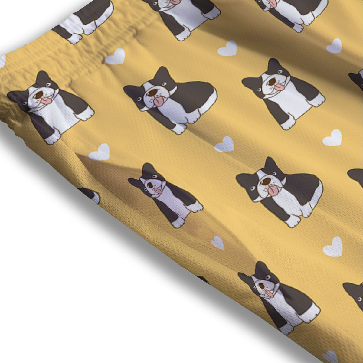 French Bulldog Lovely Print Pattern Mesh Shorts