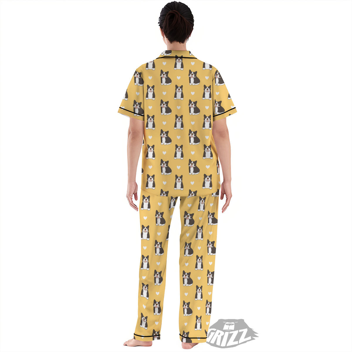French Bulldog Lovely Print Pattern Women's Pajamas Set-grizzshop