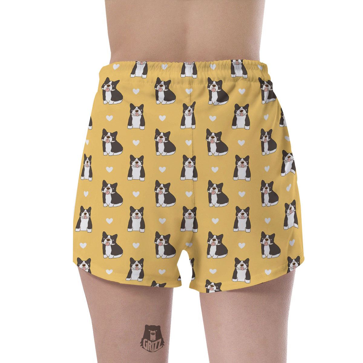 French Bulldog Lovely Print Pattern Women's Shorts-grizzshop