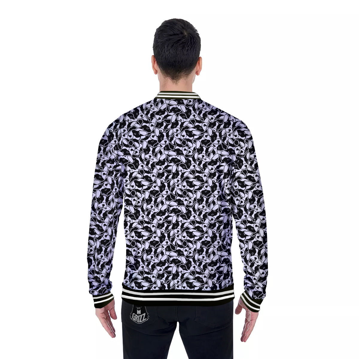 French Bulldog Puppy Cute Print Pattern Baseball Jacket-grizzshop