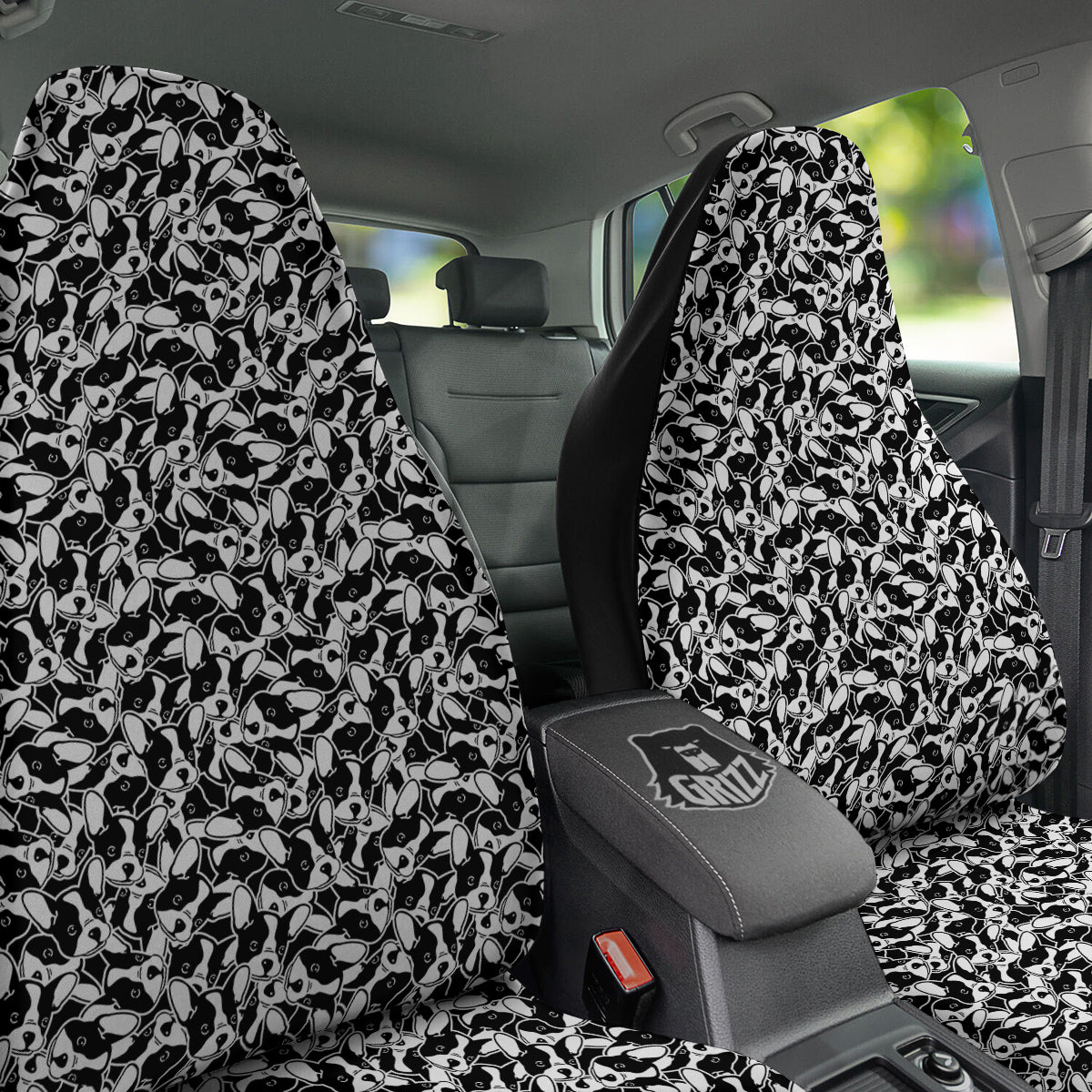 French Bulldog Puppy Cute Print Pattern Car Seat Covers-grizzshop