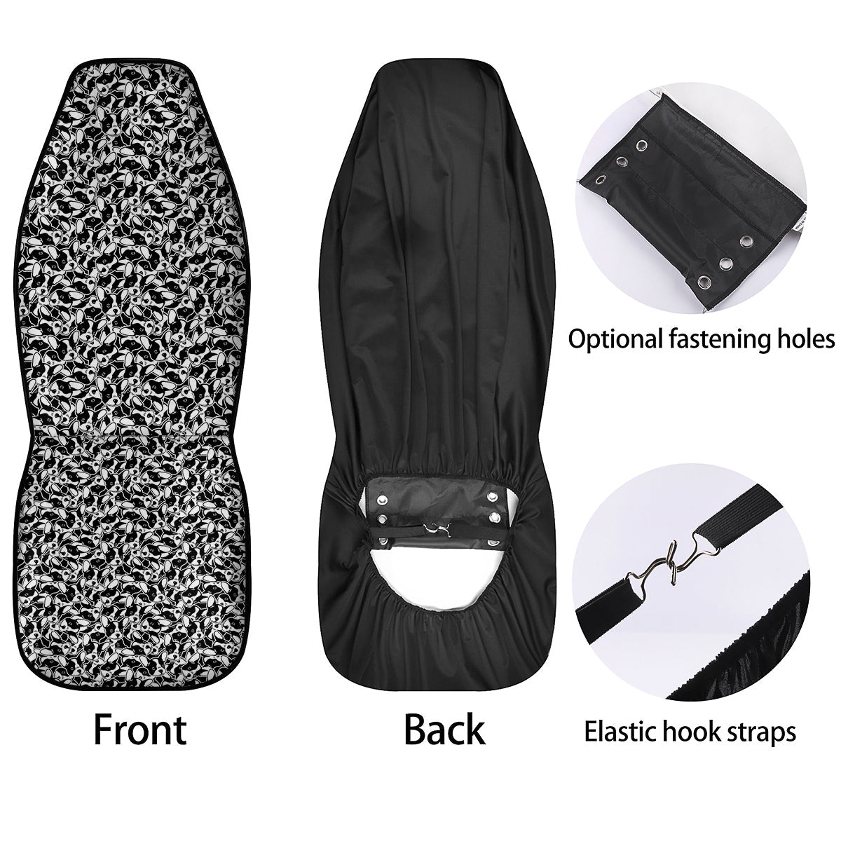 French Bulldog Puppy Cute Print Pattern Car Seat Covers-grizzshop
