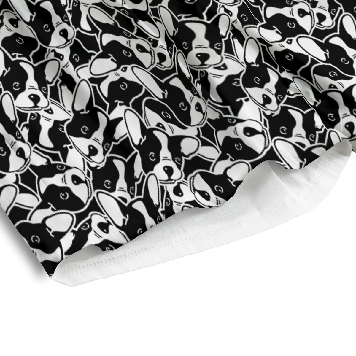 Gingham White And Navy Print Pattern Men's Athletic Shorts