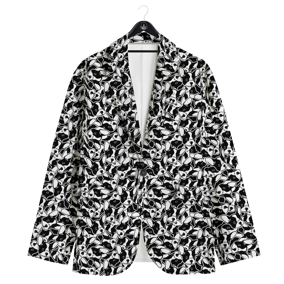French Bulldog Puppy Cute Print Pattern Men's Sport Coat-grizzshop