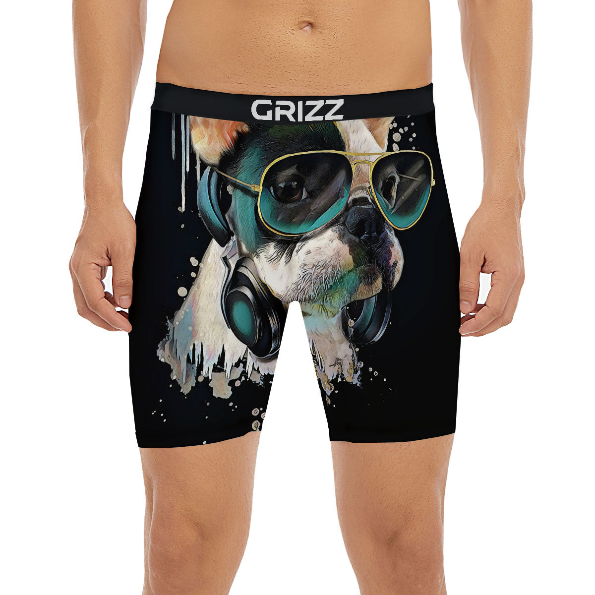 French Bulldog Puppy Watercolor Print Boxer Briefs-grizzshop