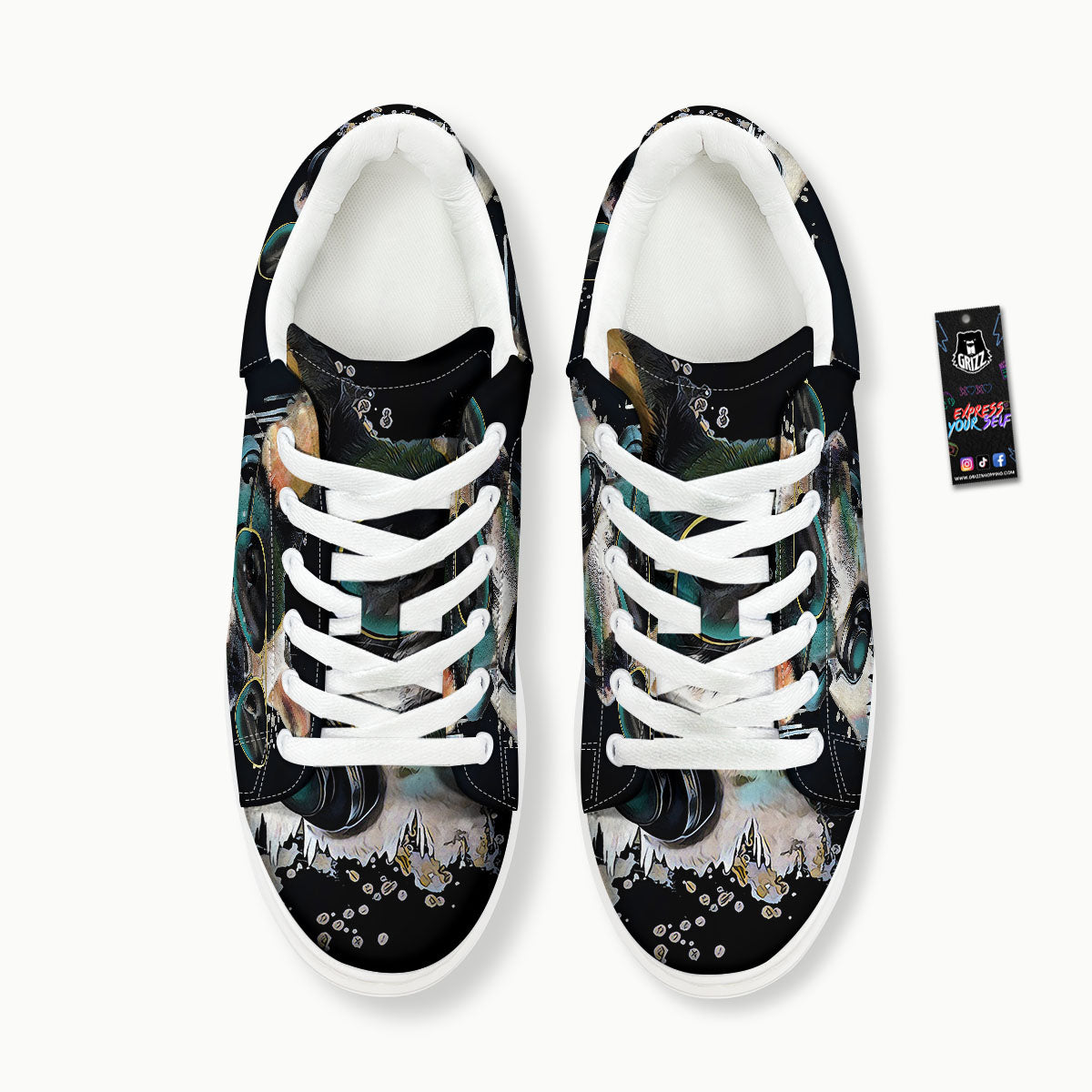 French Bulldog Puppy Watercolor Print Platform Shoes-grizzshop