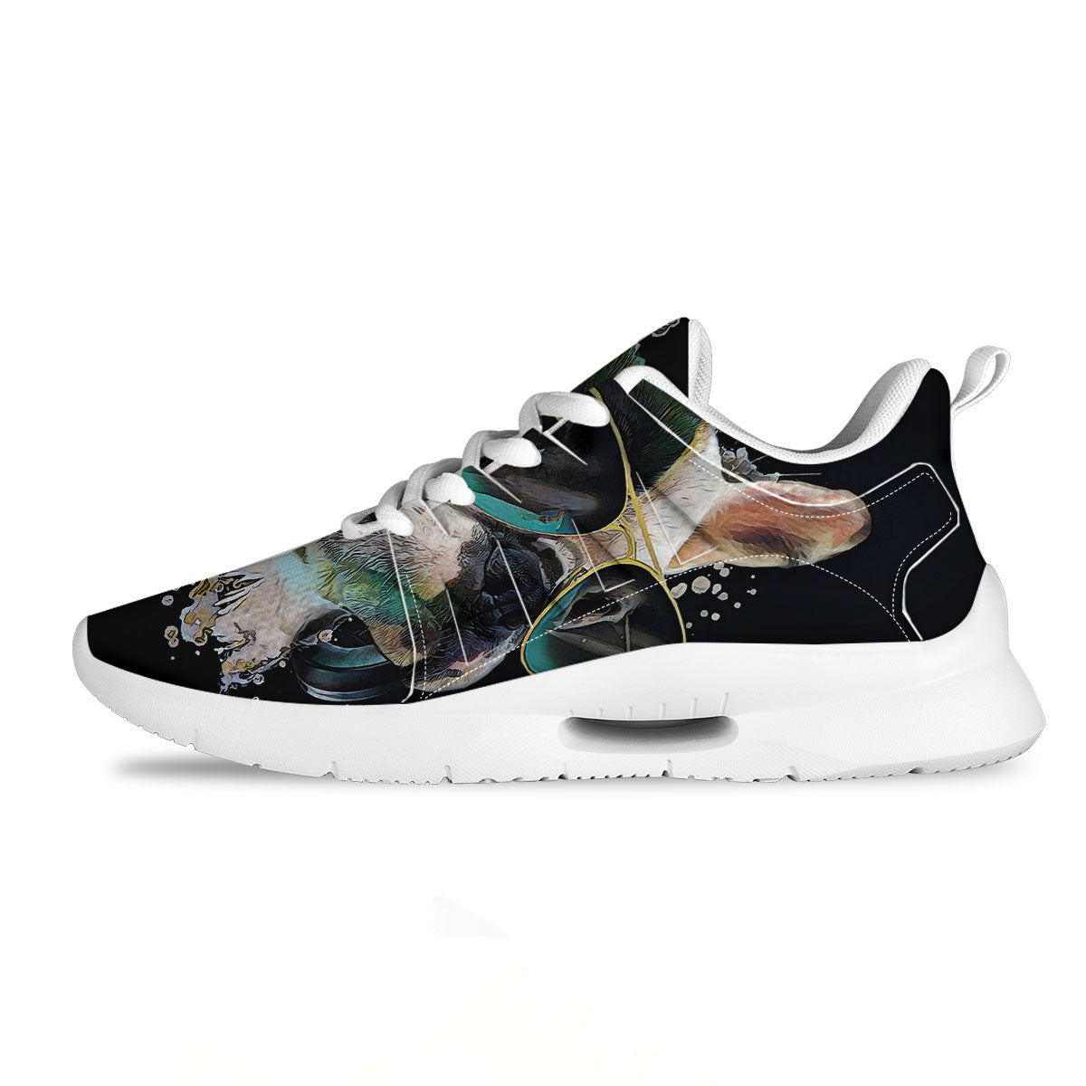 French Bulldog Puppy Watercolor Print Tennis Shoes-grizzshop