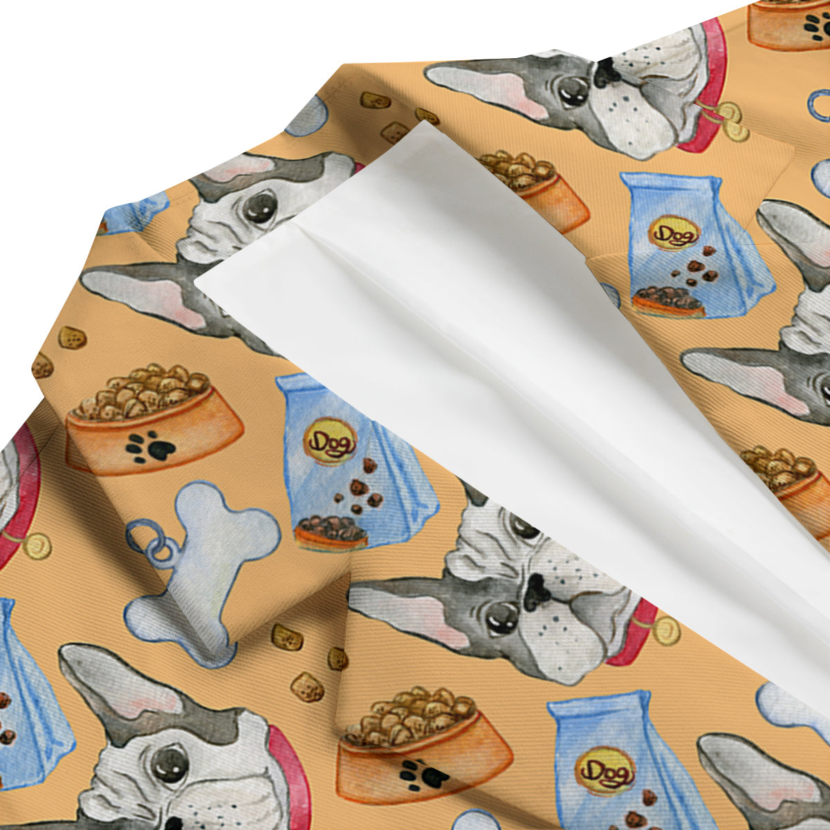 French Bulldog Watercolor Print Pattern Men's Blazer-grizzshop