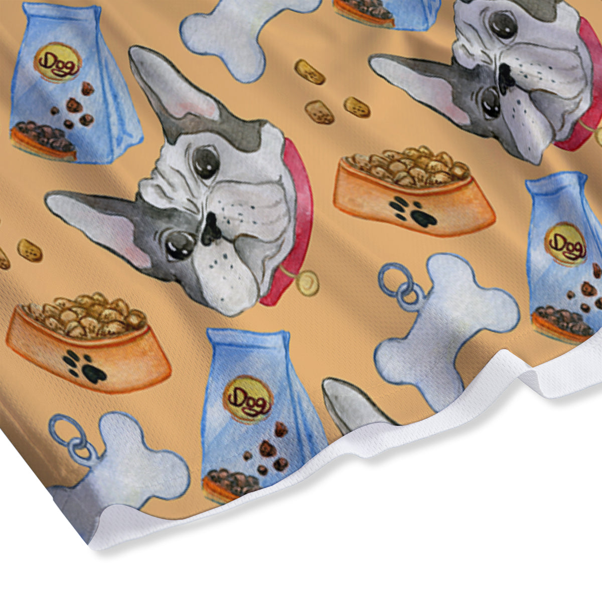 French Bulldog Watercolor Print Pattern Mesh Shorts