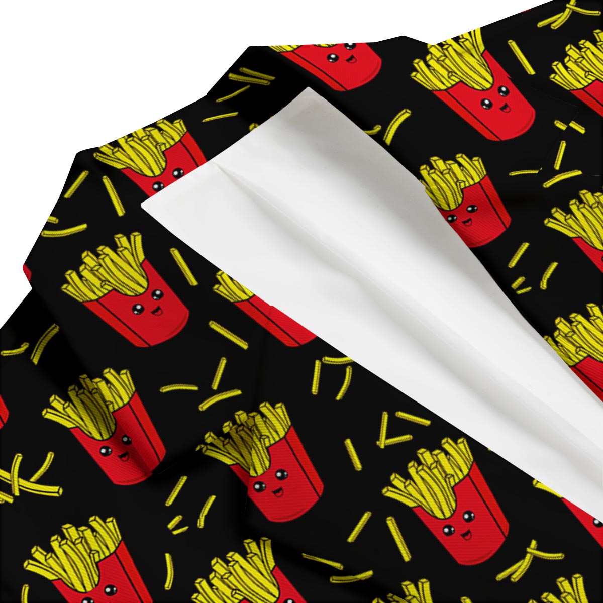 French Fries Cartoon Cute Print Pattern Men's Blazer-grizzshop