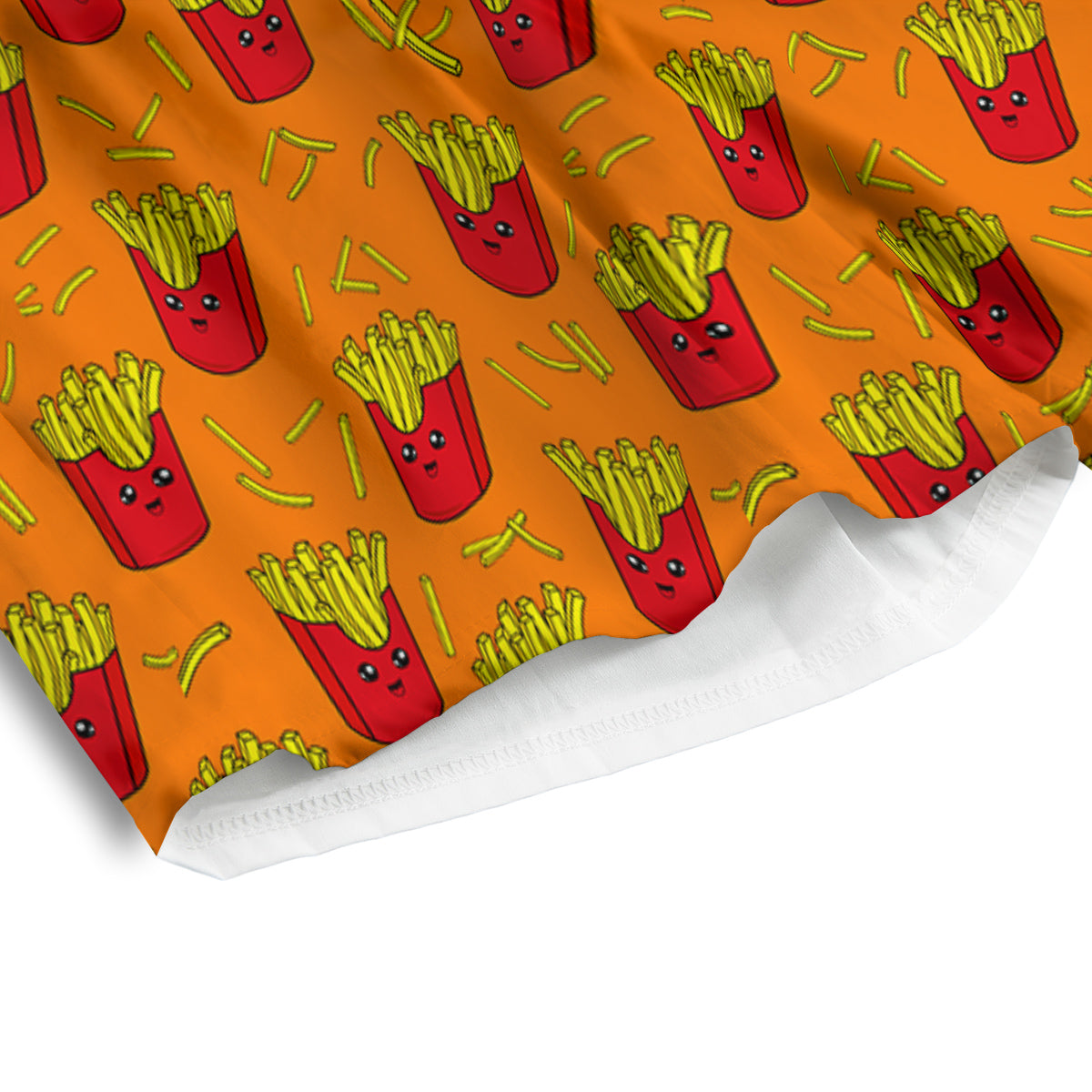 French Fries Cartoon Print Pattern Men's Athletic Shorts