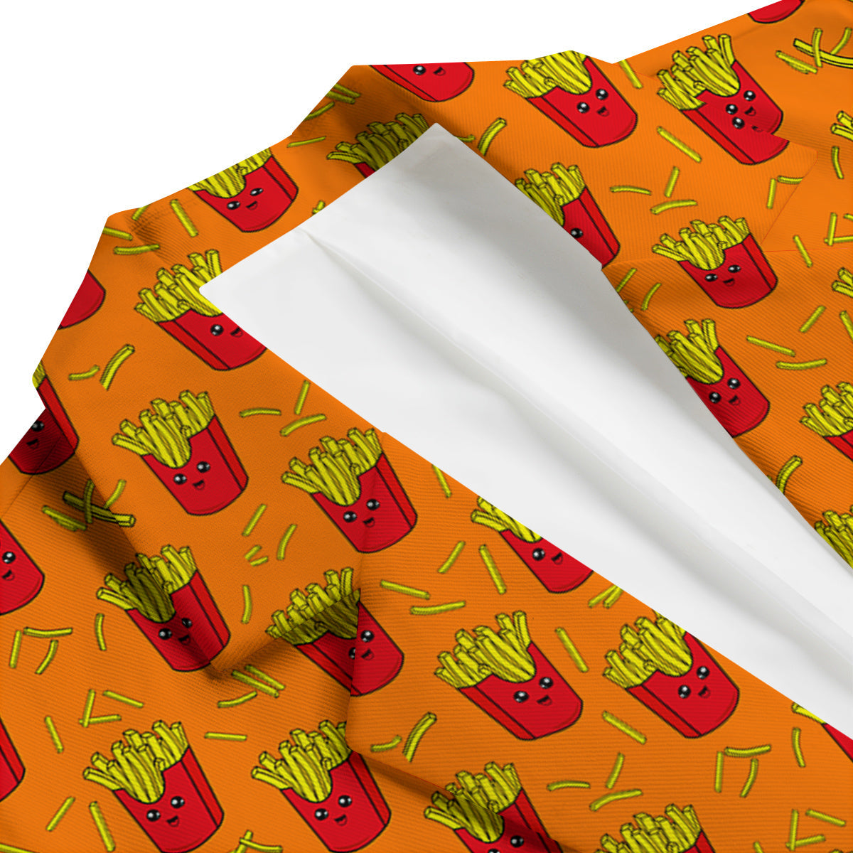 French Fries Cartoon Print Pattern Men's Blazer-grizzshop