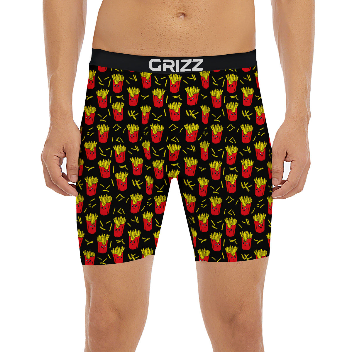 French Fries Cute Print Pattern Boxer Briefs-grizzshop
