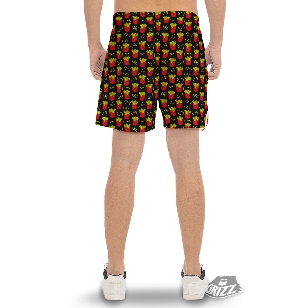 French Fries Cute Print Pattern Men's Gym Shorts-grizzshop