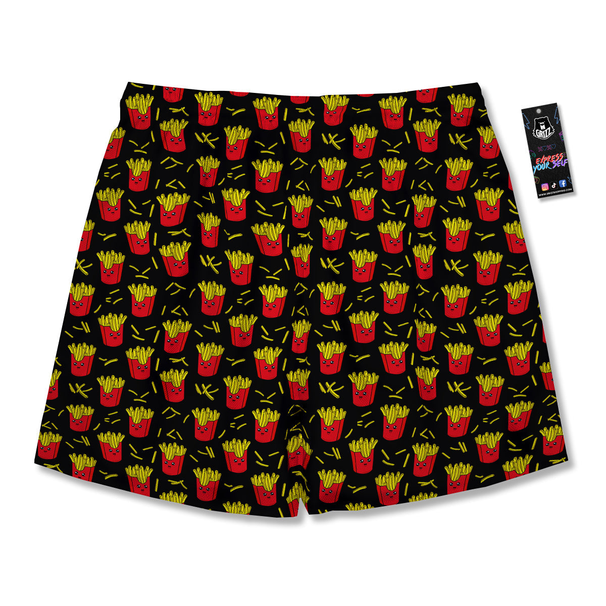 French Fries Cute Print Pattern Men's Running Shorts-grizzshop
