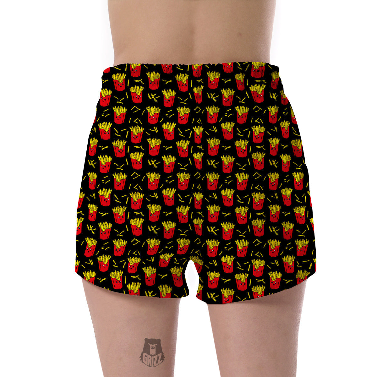 French Fries Cute Print Pattern Women's Shorts-grizzshop