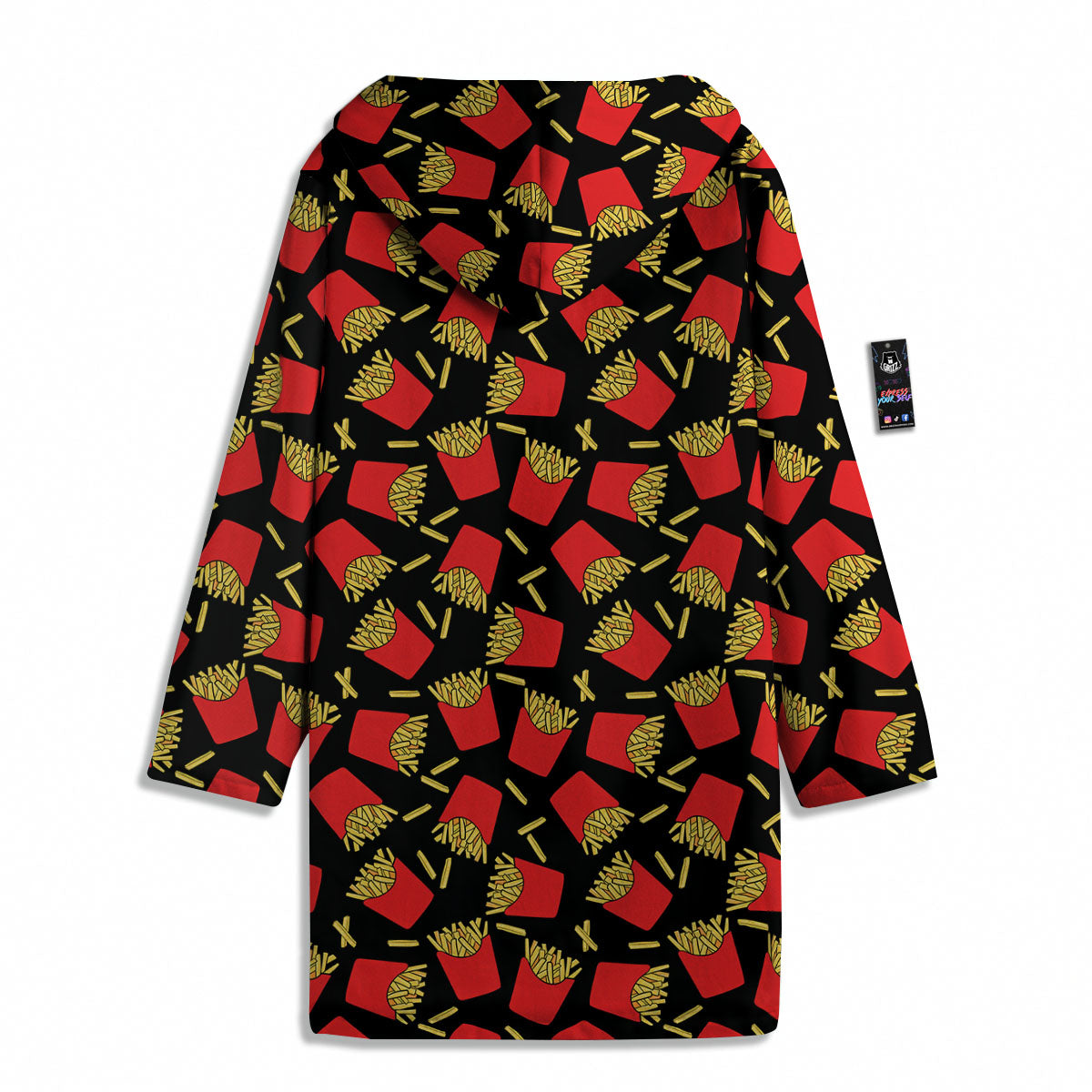 French Fries Doodle Print Pattern Men's Windbreaker Jacket-grizzshop