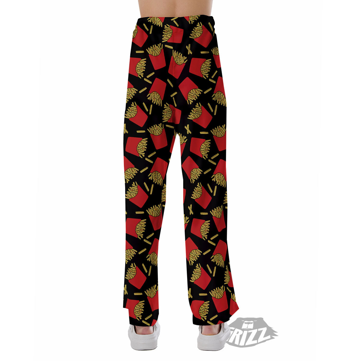 French Fries Doodle Print Pattern Pajama Pants-grizzshop